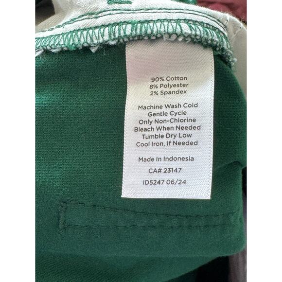 NWT - TALBOTS Velveteen Straight Leg Pants, Green, size 12 - Picture 6 of 9